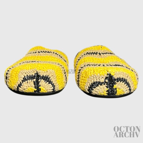 No Vacancy Inn x Marni Sabot Raffia Mules \'Yellow\' SBMR002800ZO540 New main image 6
